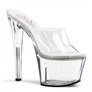 Pleaser Sky-301 Plateau High Heels Damen Clear | MFYHKDZXH