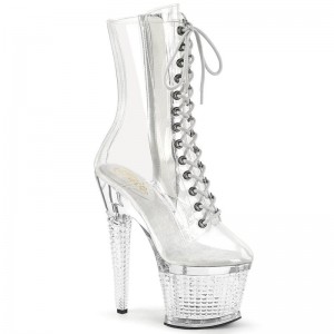 Pleaser Spectator-1040C Stiefel Damen Clear | XNIUBOPES