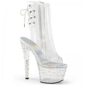 Pleaser Stardance-1018C-7 Stiefel Damen Clear | EALGLGQDC