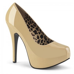 Pleaser Teeze-06W Pumps Damen Beige | ZFAXDFMHA