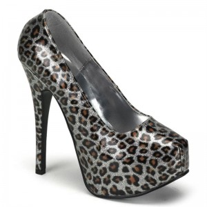 Pleaser Teeze-37 Pumps Damen Silber | VYELGHIFX