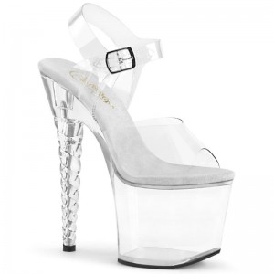 Pleaser Unicorn-708 Plateau High Heels Damen Clear | KSEDDRIJZ