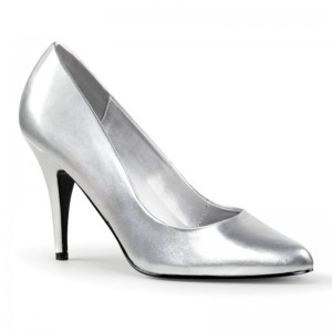 Pleaser Vanity-420 Vegan Leather Pumps Damen Silber | AKFLULMOB