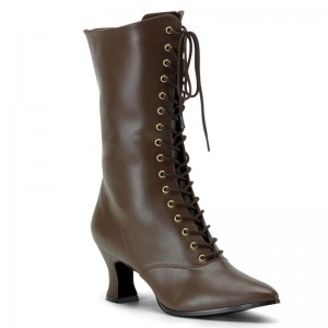 Pleaser Victorian-120 Stiefel Damen Braun | NIPXLDKOY