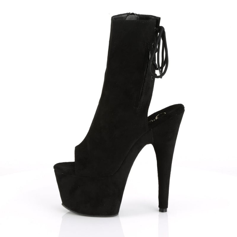 Pleaser Adore-1018FS Suede Stiefel Damen Schwarz | CXHEJCZMA