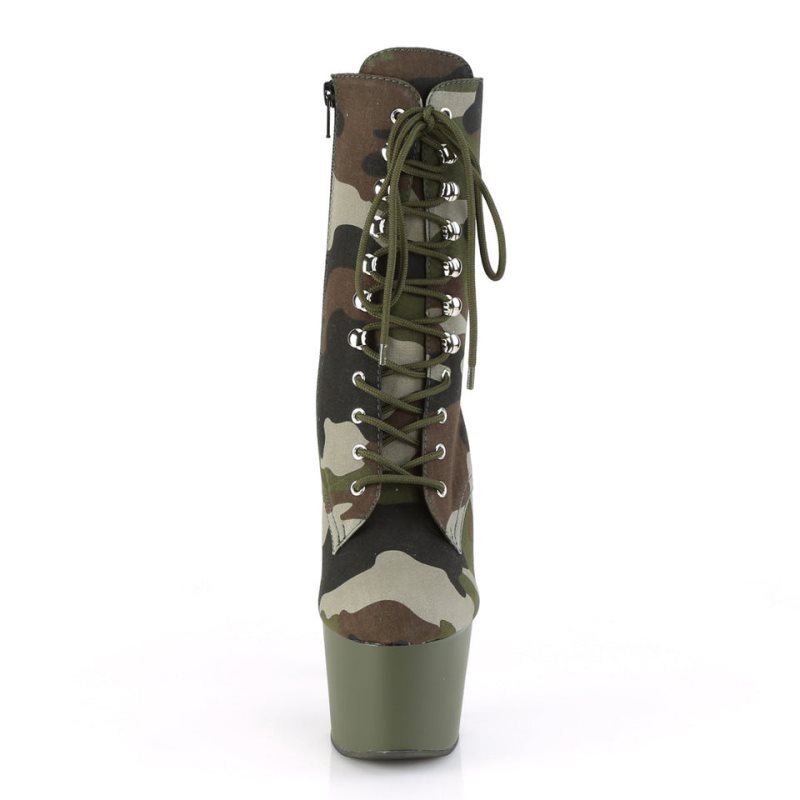 Pleaser Adore-1020CAMO Stiefel Damen Camouflage | MQPYWAEYR