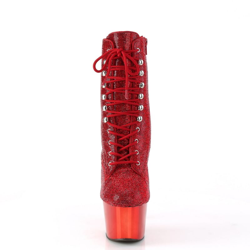 Pleaser Adore-1020CHRS Stiefel Damen Rot | UQSOQHFYZ