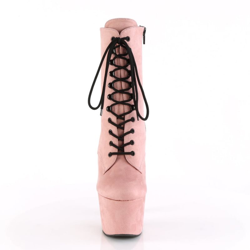 Pleaser Adore-1020FS Faux Suede Stiefel Damen Rosa | MGDUOXBMU