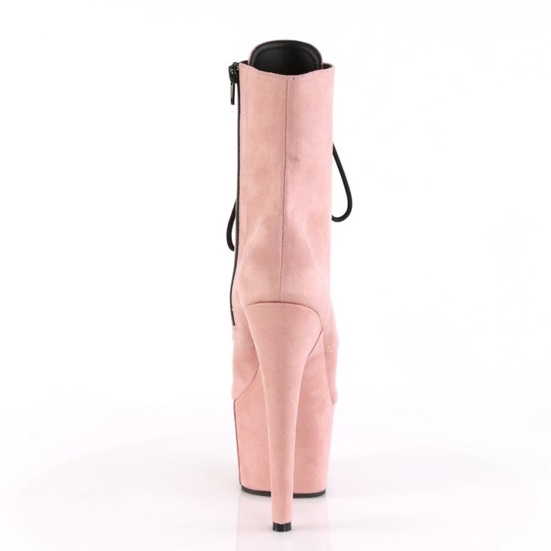 Pleaser Adore-1020FS Faux Suede Stiefel Damen Rosa | MGDUOXBMU