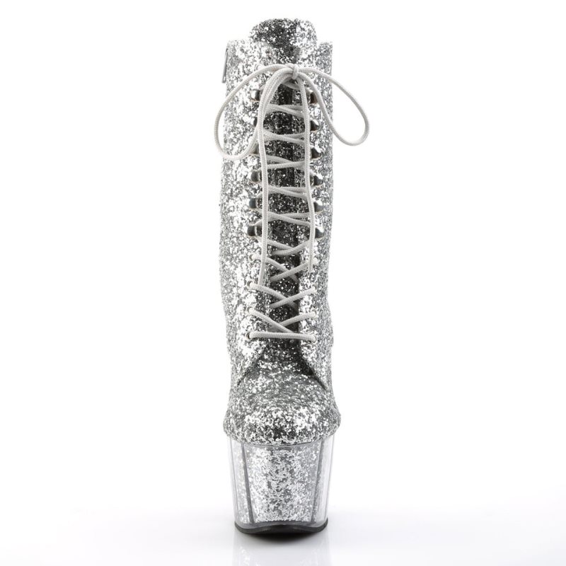 Pleaser Adore-1020G Stiefel Damen Silber | GNOKBLEPA