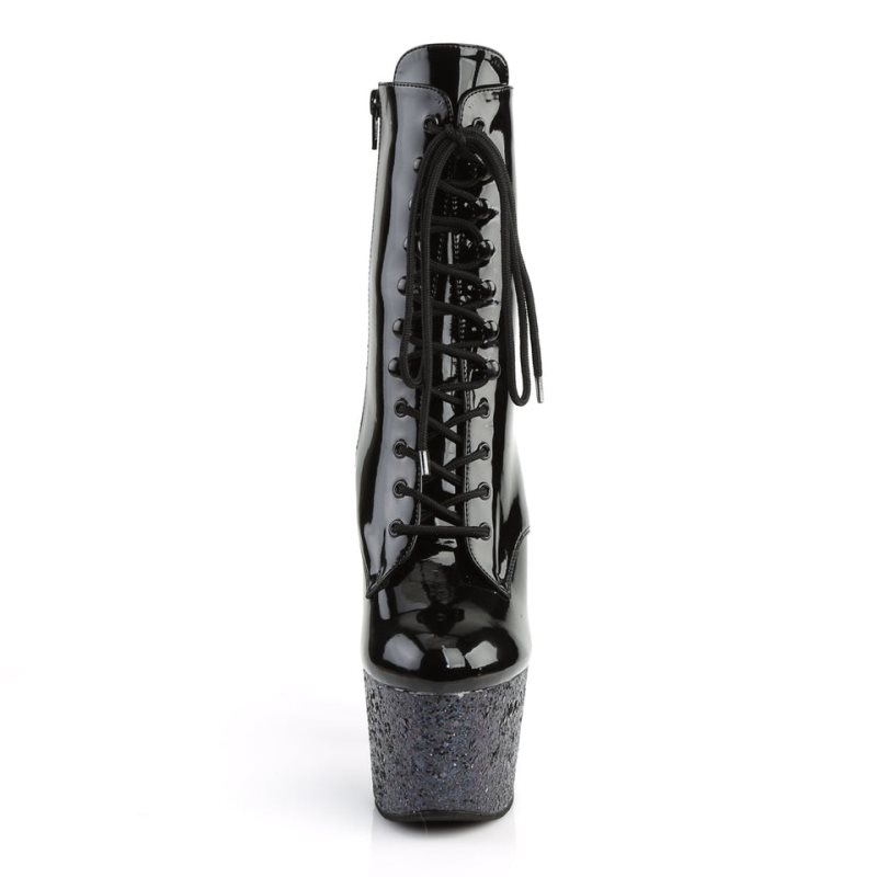 Pleaser Adore-1020LG Stiefel Damen Schwarz | OUMHUQZKV