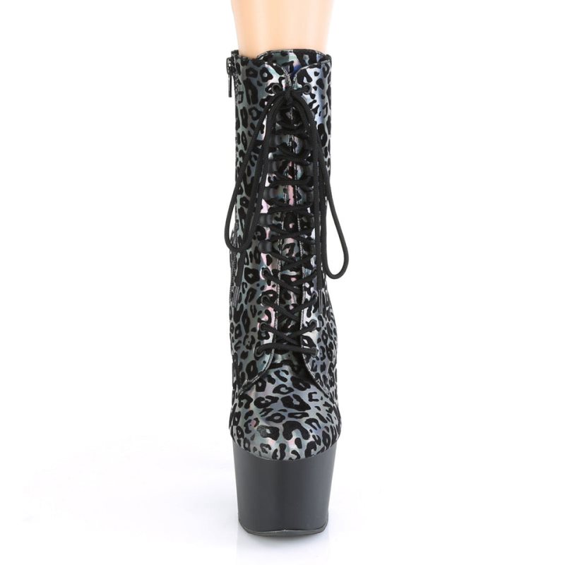 Pleaser Adore-1020LP Stiefel Damen Grau Leopard | FOTEWKABZ