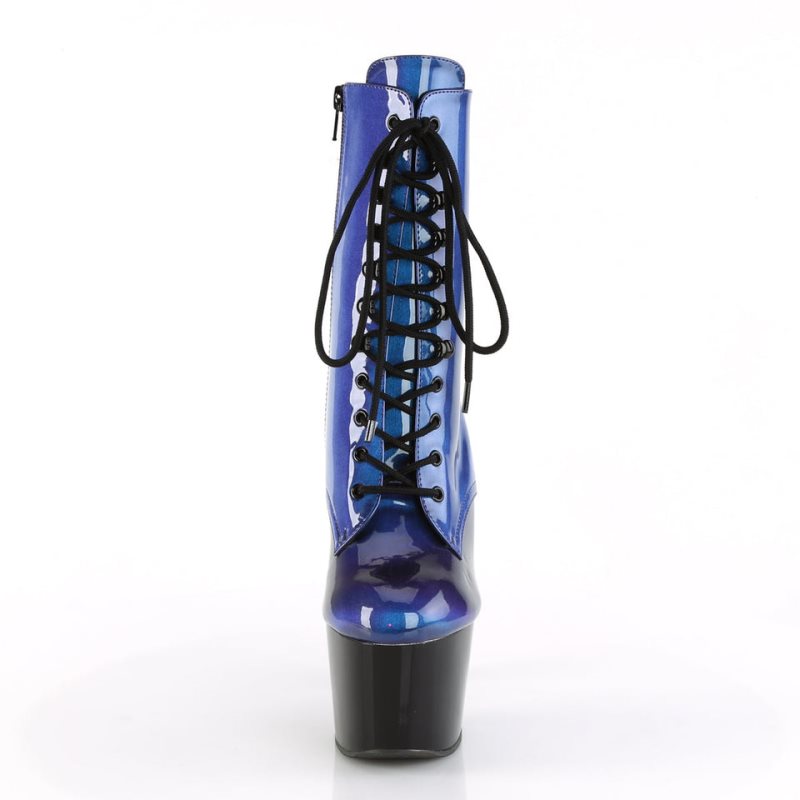 Pleaser Adore-1020SHG Stiefel Damen Blau Lila | IDLKRYIQV