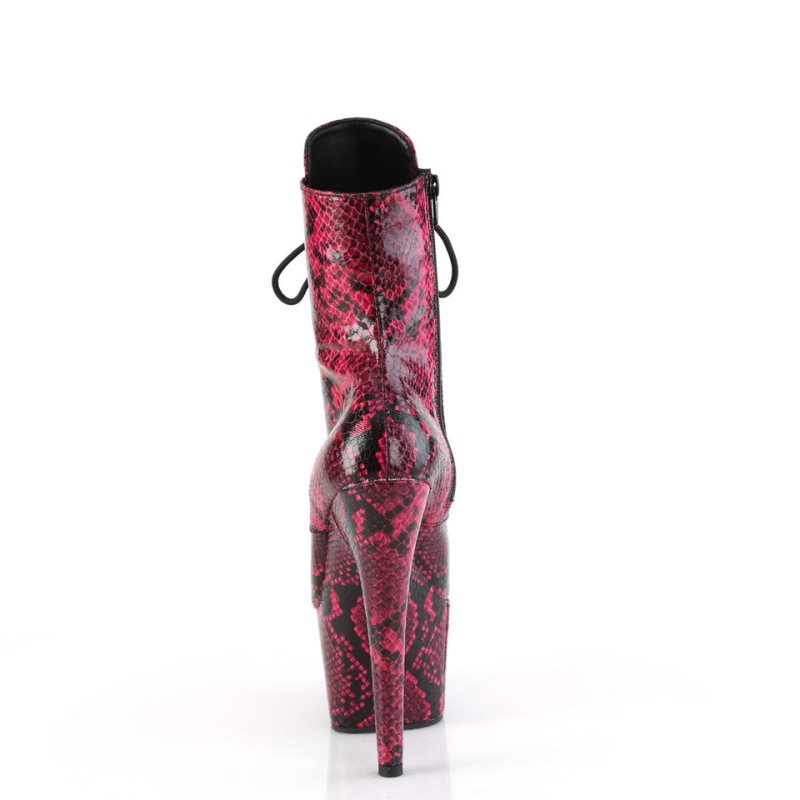 Pleaser Adore-1020SPWR Snake Stiefel Damen Rosa | WOULWEVXH