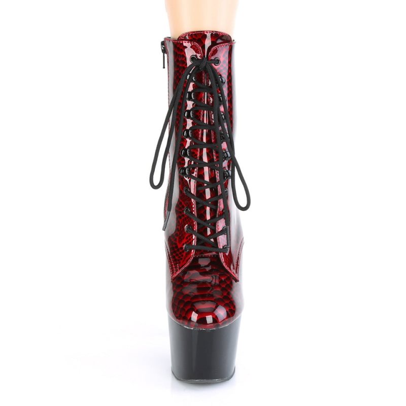 Pleaser Adore-1020SP Stiefel Damen Rot Schwarz | AXJVVFBNU