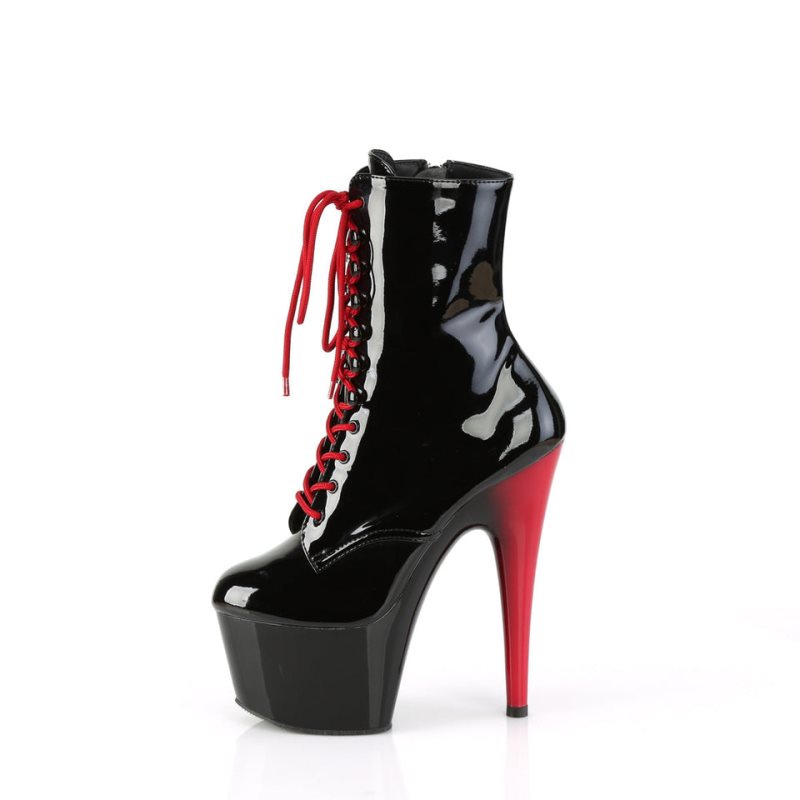 Pleaser Adore-1020 Stiefel Damen Rot Schwarz | GZUAEZBYK