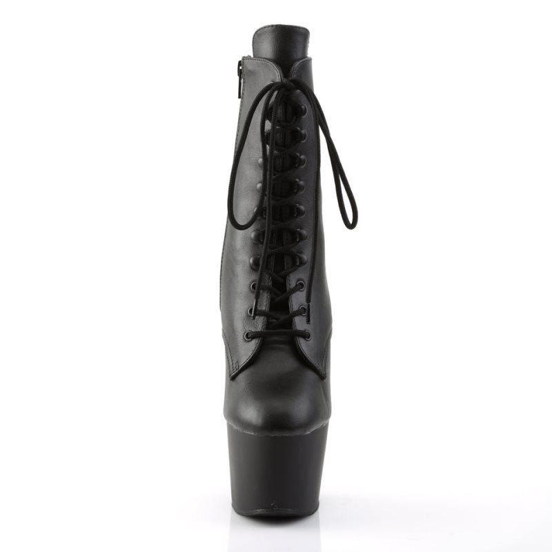 Pleaser Adore-1020 Vegan Leather Stiefel Damen Schwarz | JDIYQLHFP