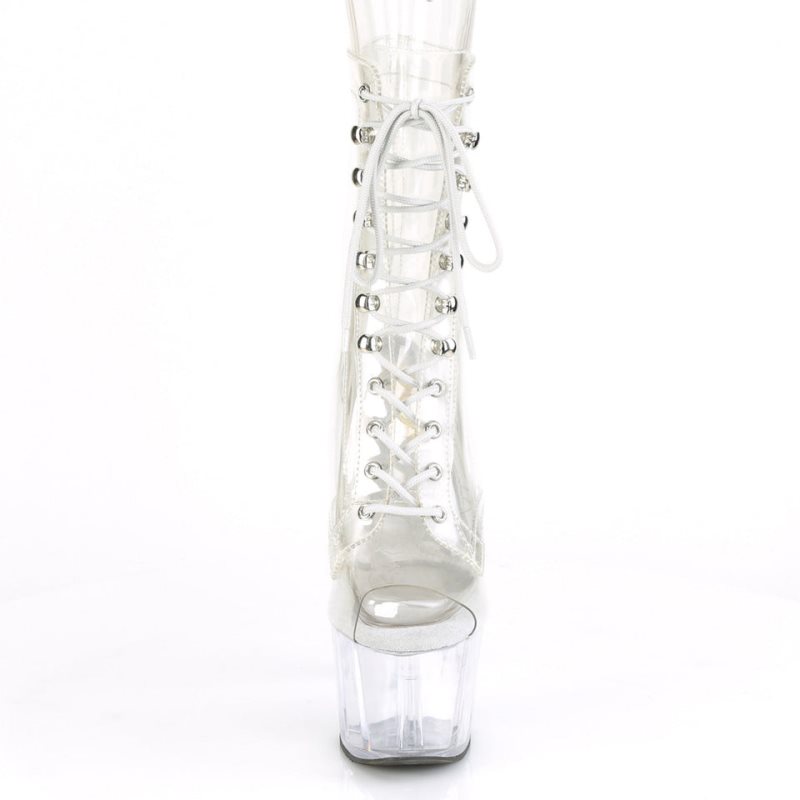 Pleaser Adore-1021C Stiefel Damen Clear | AQJSQFCUS