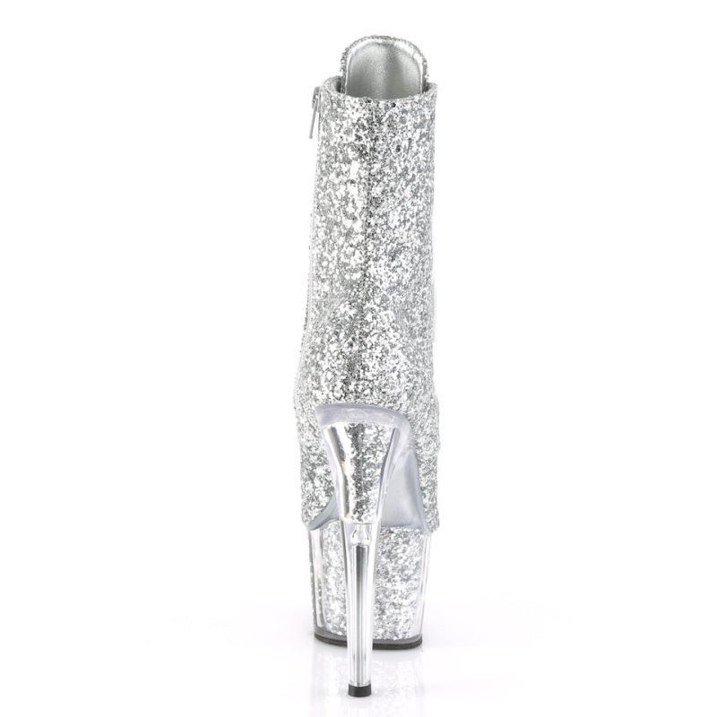 Pleaser Adore-1021G Stiefel Damen Silber | YOSDJOKNL