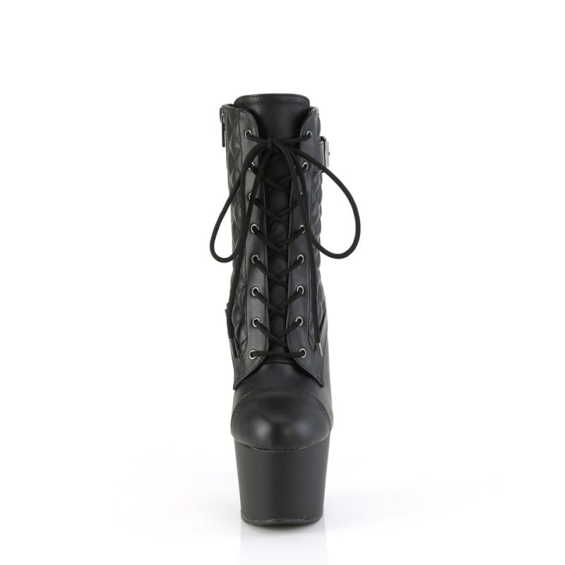 Pleaser Adore-1033 Vegan Leather Stiefel Damen Schwarz | CLFIIQCUP