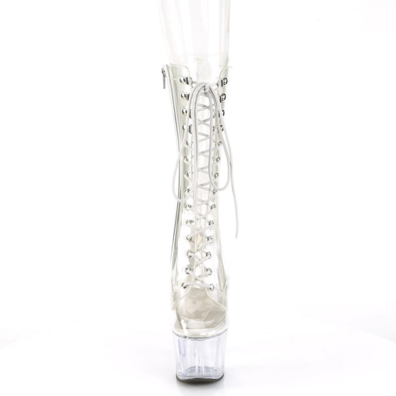 Pleaser Adore-1050C Stiefel Damen Clear | UZSQJSXEO