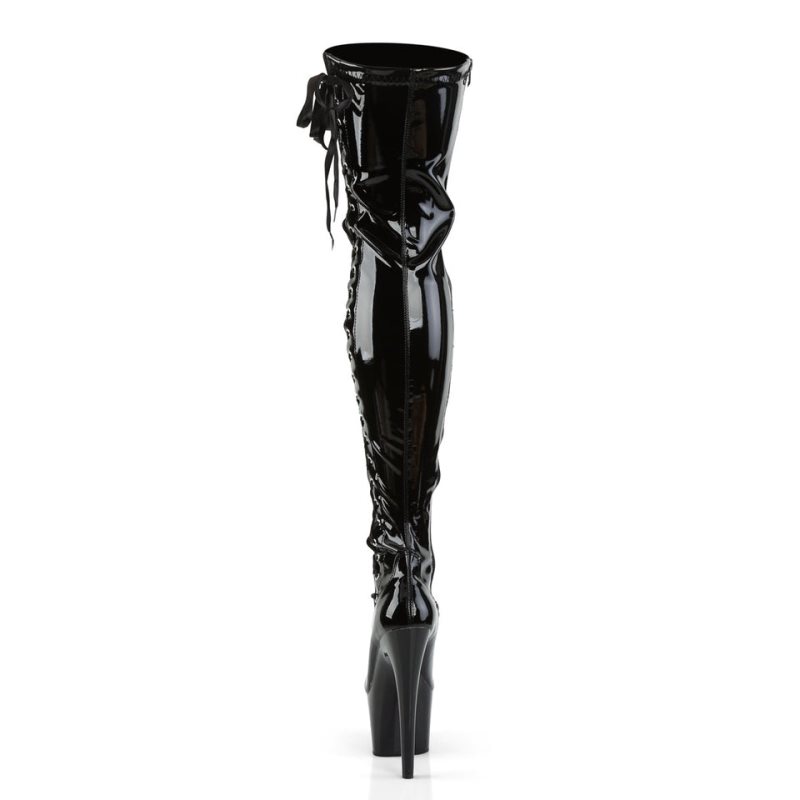 Pleaser Adore-3050 Overknee Stiefel Damen Schwarz | DVGAZLIYH