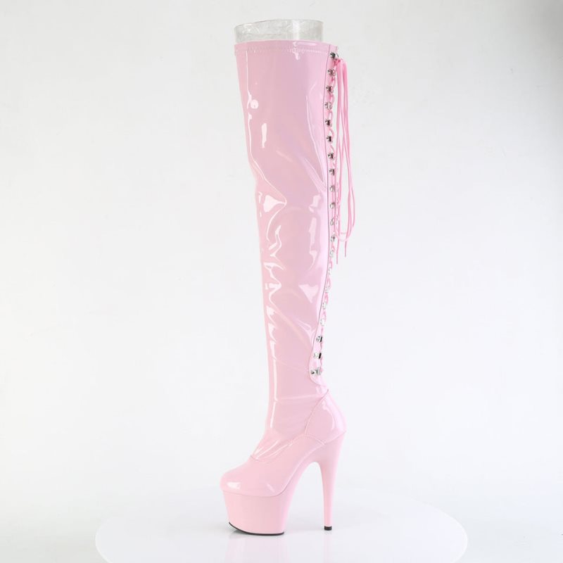 Pleaser Adore-3063 Overknee Stiefel Damen Rosa | IQNBDCEWA