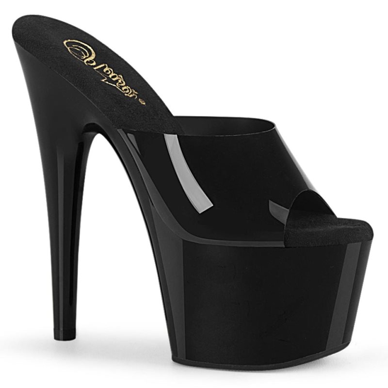 Pleaser Adore-701N Plateau High Heels Damen Schwarz | QOSENXFHO