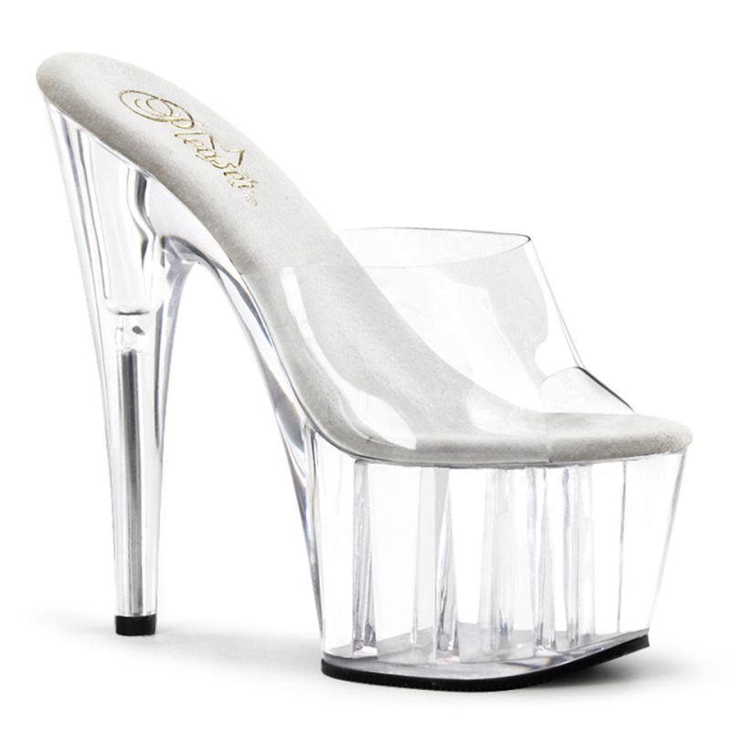 Pleaser Adore-701 Plateau High Heels Damen Clear | USIPIJQGD