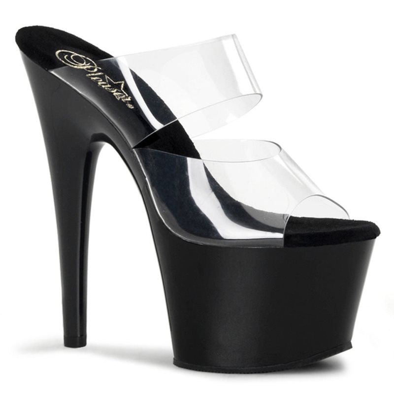 Pleaser Adore-702 Plateau High Heels Damen Schwarz | DSROTMFPW