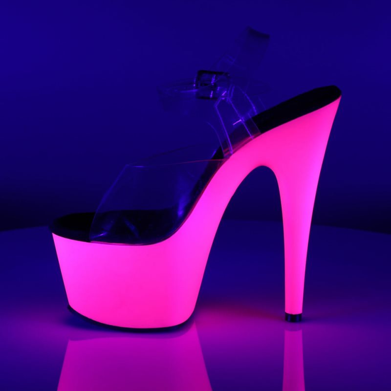 Pleaser Adore-708UV Plateau High Heels Damen Rosa | NXHJOYSNX