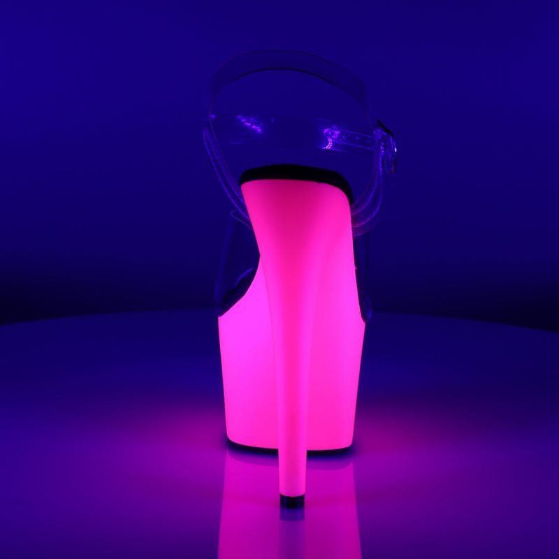 Pleaser Adore-708UV Plateau High Heels Damen Rosa | NXHJOYSNX