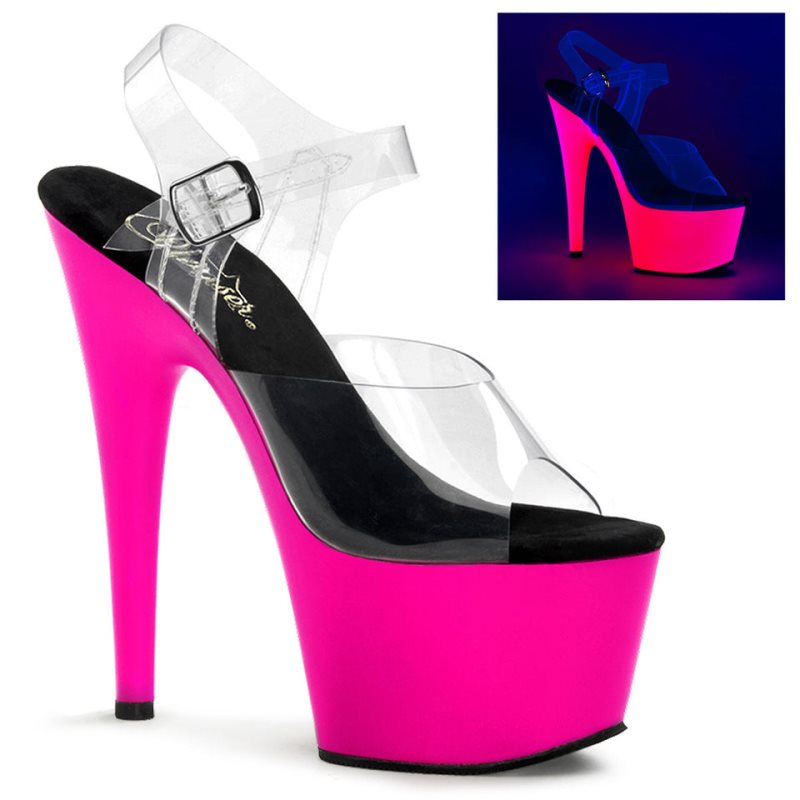 Pleaser Adore-708UV Plateau High Heels Damen Rosa | NXHJOYSNX