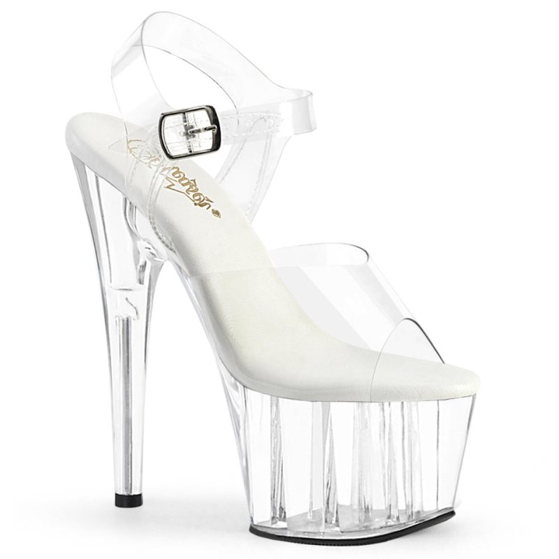 Pleaser Adore-708VL Plateau High Heels Damen Clear | MCIKVYMAD