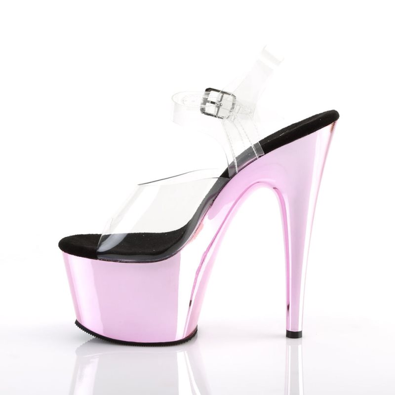 Pleaser Adore-708 Plateau High Heels Damen Rosa | QVPZEYUOZ