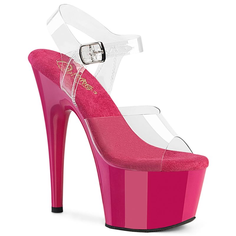 Pleaser Adore-708 Plateau High Heels Damen Rosa | ZXUVUAZSV