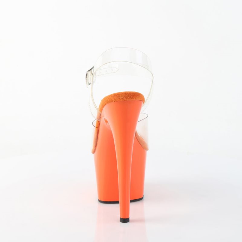 Pleaser Adore-708 Plateau High Heels Damen Orange | YDILNHLSP