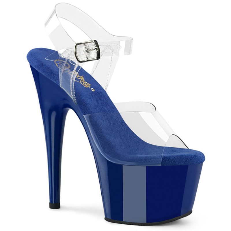 Pleaser Adore-708 Plateau High Heels Damen Königsblau Blau | HXVCIVXAO