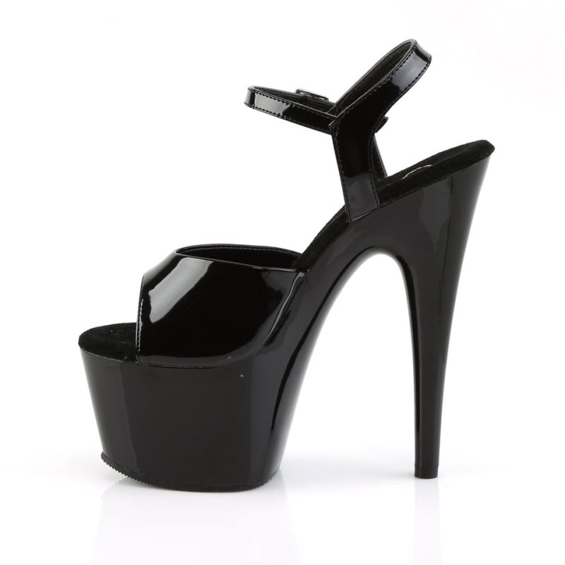 Pleaser Adore-709 Plateau High Heels Damen Schwarz | KXBJMHNQD