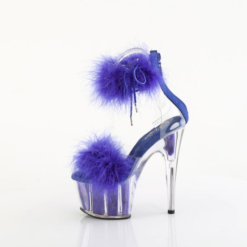 Pleaser Adore-724F Plateau High Heels Damen Blau | BDFAXVKJW