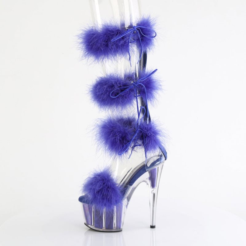 Pleaser Adore-728F Plateau High Heels Damen Blau | EFGQHNGKZ