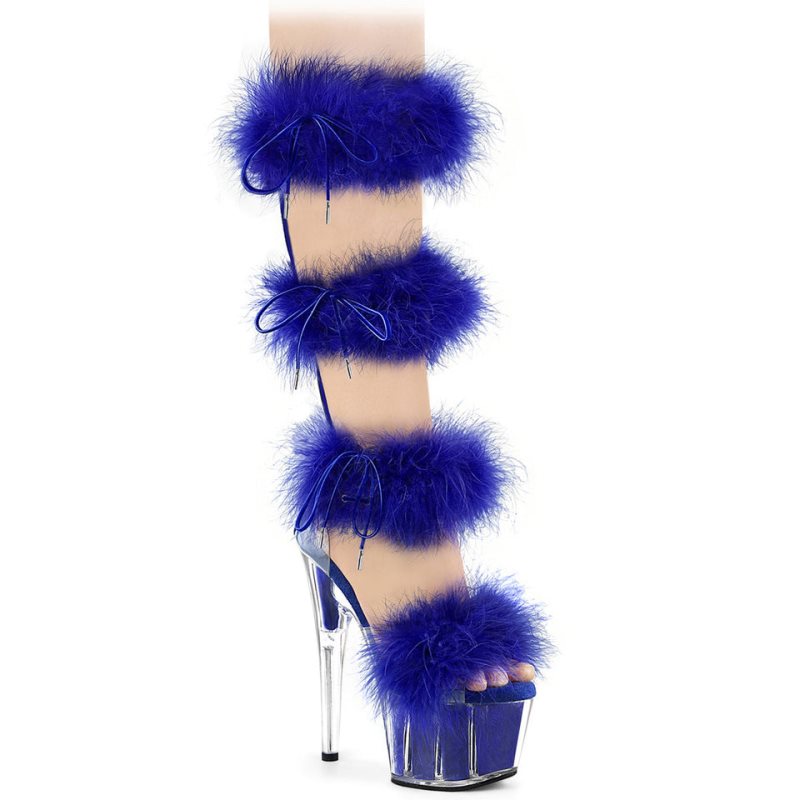 Pleaser Adore-728F Plateau High Heels Damen Blau | EFGQHNGKZ