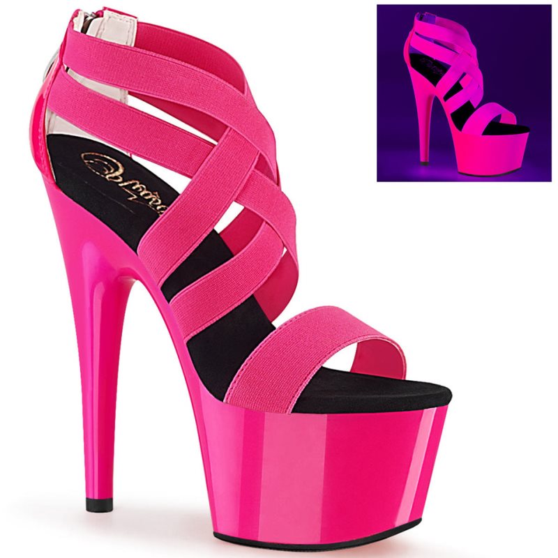 Pleaser Adore-769UV Plateau High Heels Damen Rosa | BZYQFSBMN