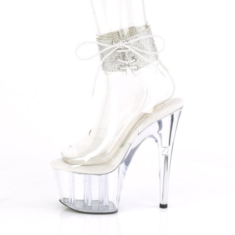 Pleaser Adore-791-2RS Plateau High Heels Damen Clear | YBDKGEKLW