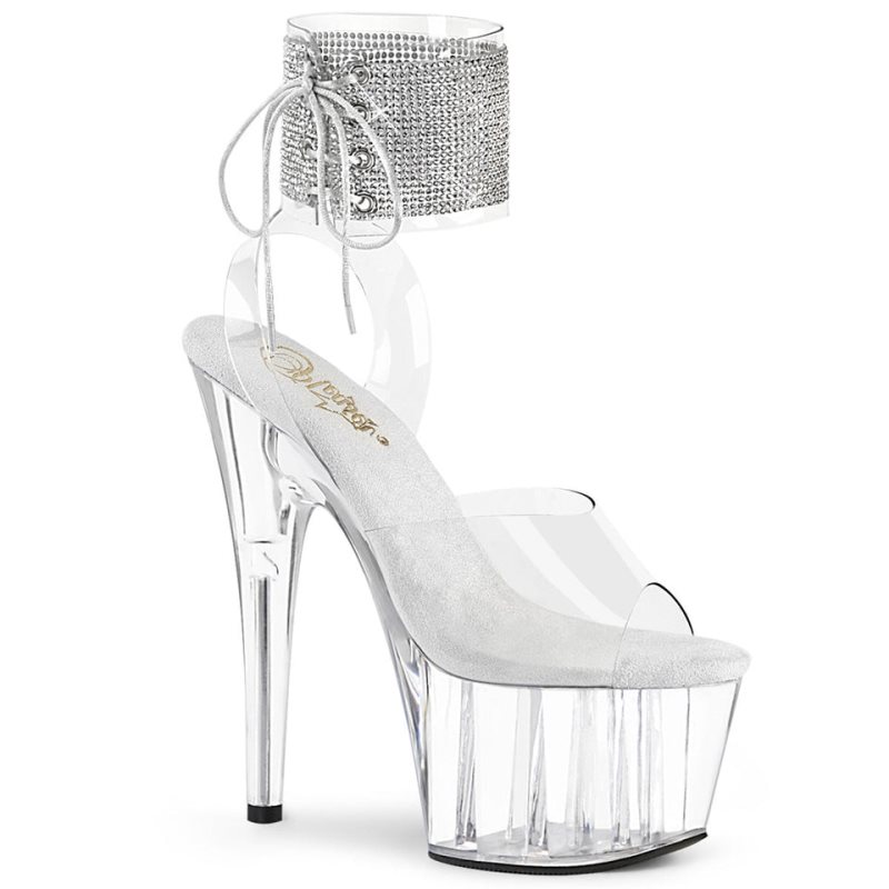 Pleaser Adore-791-2RS Plateau High Heels Damen Clear | YBDKGEKLW