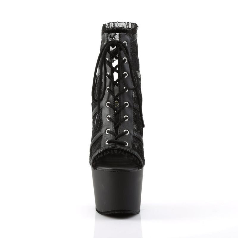 Pleaser Adore-796LC Stiefel Damen Schwarz | LWQNEHCAS