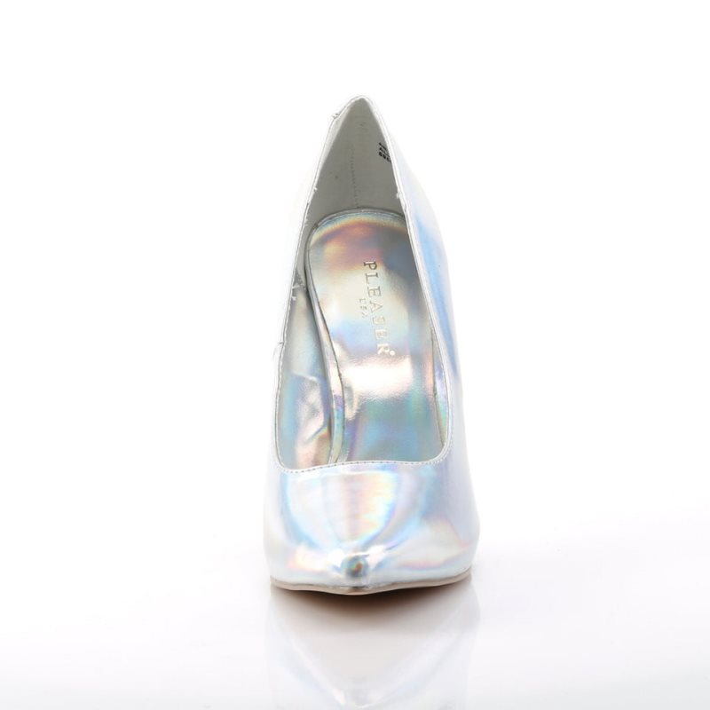 Pleaser Amuse-20 Hologram Pumps Damen Silber | QZXKIGBKR