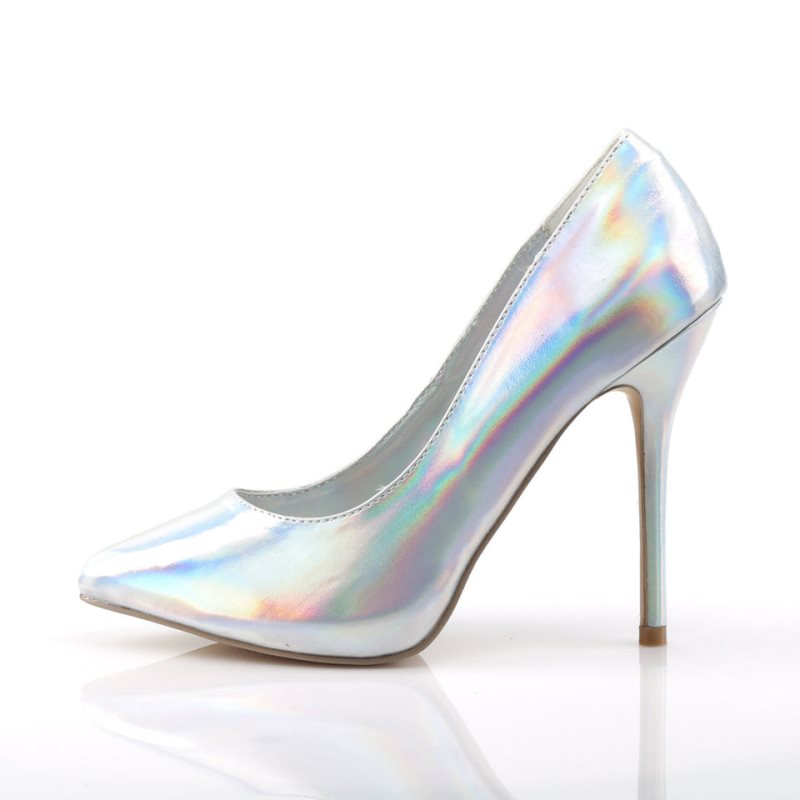 Pleaser Amuse-20 Hologram Pumps Damen Silber | QZXKIGBKR