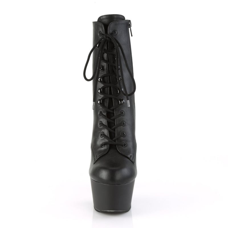 Pleaser Aspire-1020 Vegan Leather Stiefel Damen Schwarz | HNSYUWSFO