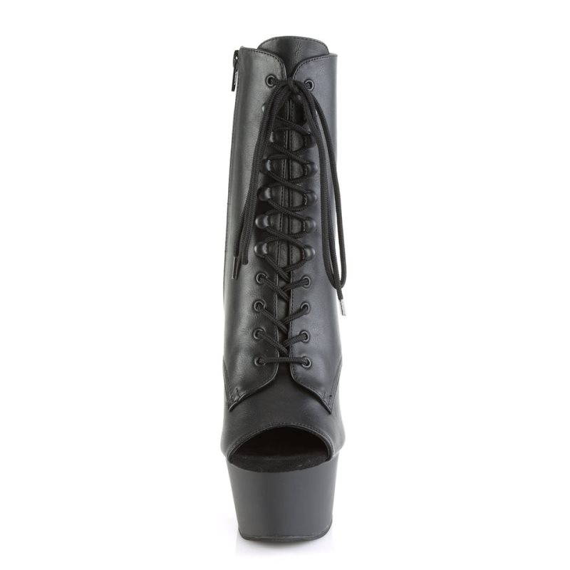 Pleaser Aspire-1021 Vegan Leather Stiefel Damen Schwarz | PIUGTYLRW